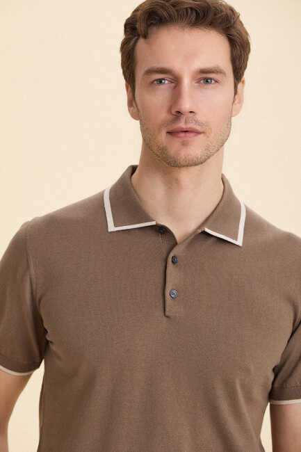 Beige Polo Knitwear Bej