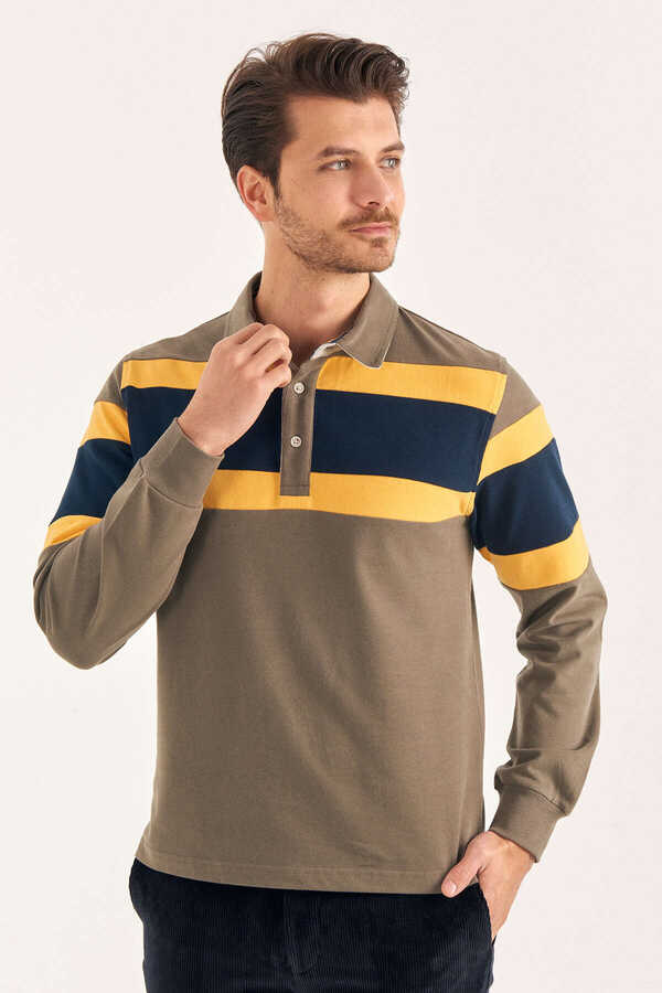 Haki Polo Sweatshirt - 2