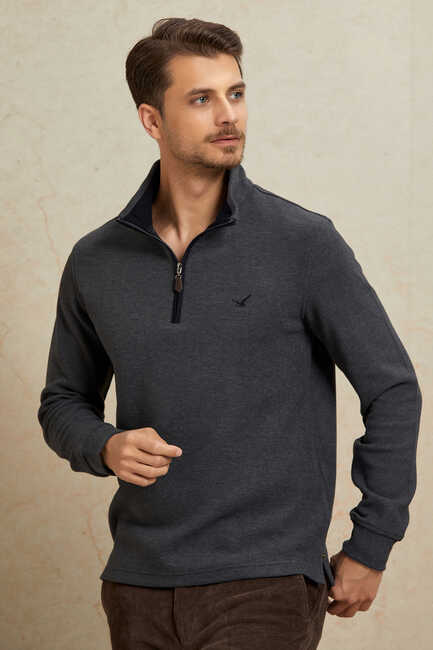 Anthracite Cotton Sweatshirt 