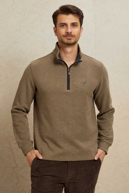 Beige Cotton Sweatshirt 