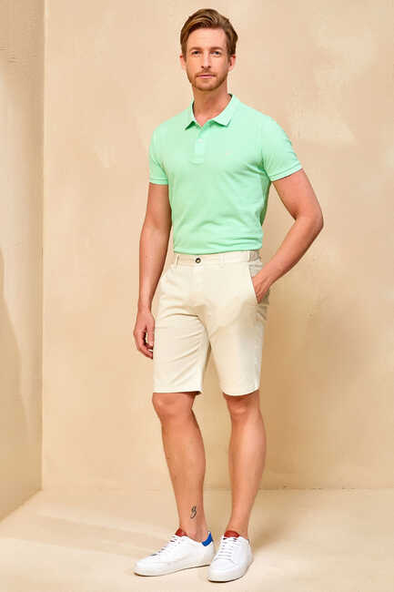 ALTEANO BERMUDA SHORTS - BEIGE - Thumbnail