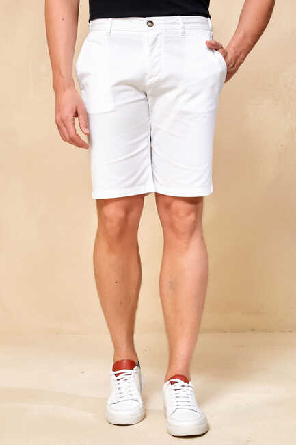 ALTEANO BERMUDA SHORTS - WHITE - SMILE