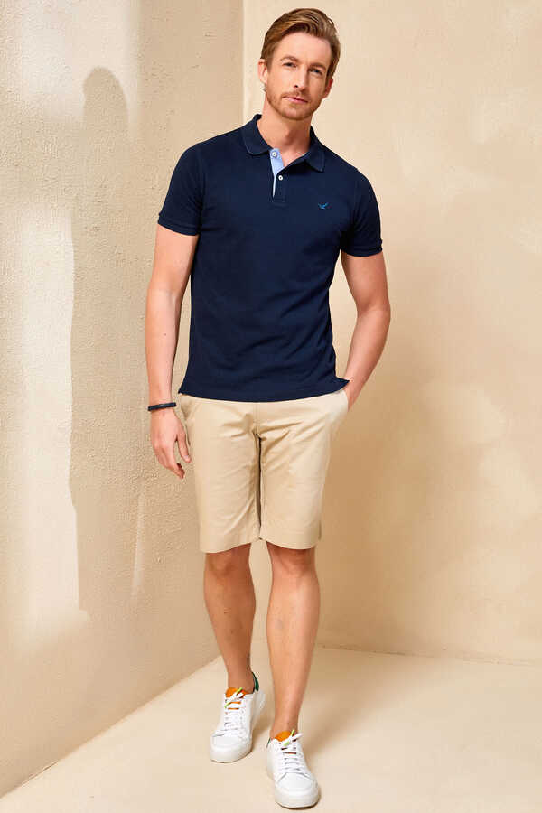 ANTIGUA BIG SIZE NAVY MAN POLO T-SHIRT - 3