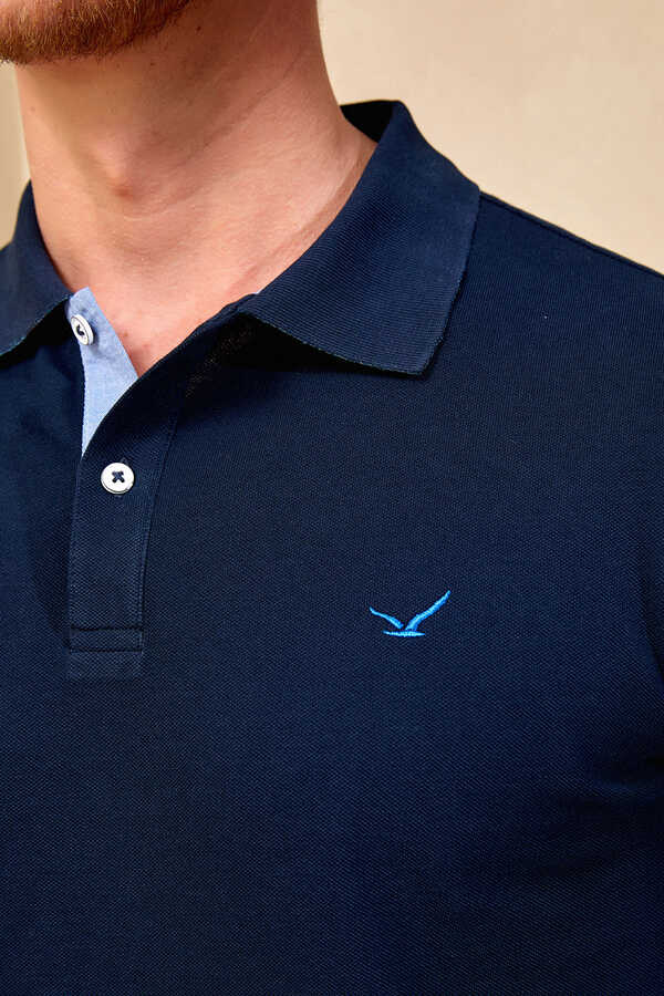 ANTIGUA BIG SIZE NAVY MAN POLO T-SHIRT - 4