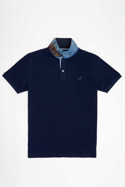 ANTIGUA BIG SIZE NAVY MAN POLO T-SHIRT - Thumbnail