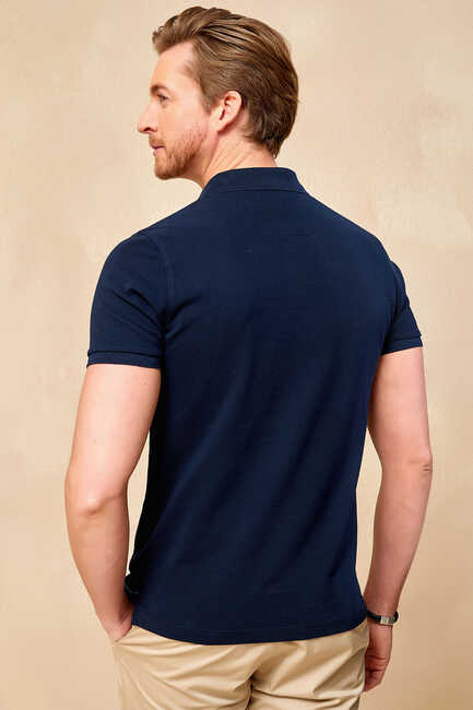 ANTIGUA BIG SIZE NAVY MAN POLO T-SHIRT - Thumbnail