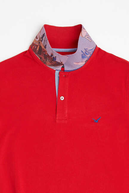 ANTIGUA BIG SIZE RED MAN POLO T-SHIRT - Thumbnail