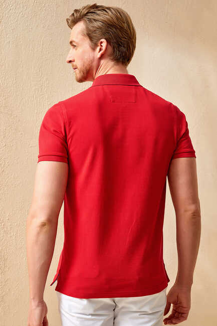 ANTIGUA BIG SIZE RED MAN POLO T-SHIRT - Thumbnail