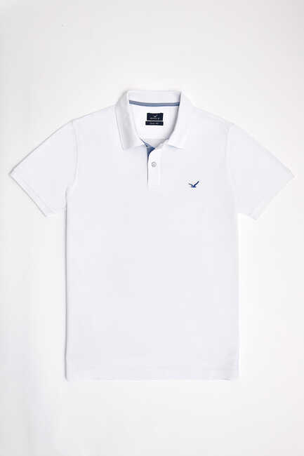 ANTIGUA BIG SIZE WHITE MAN POLO T-SHIRT - Thumbnail