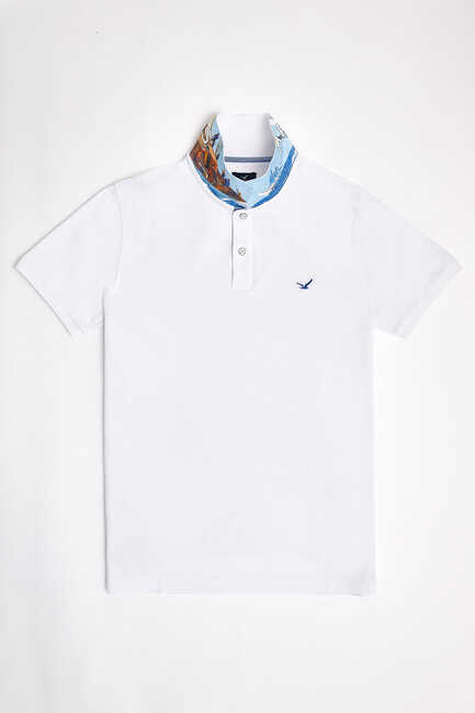 ANTIGUA BIG SIZE WHITE MAN POLO T-SHIRT - Thumbnail