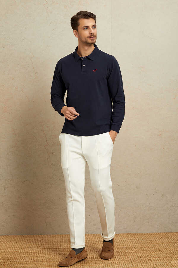 Lacivert Polo Sweatshirt - 3