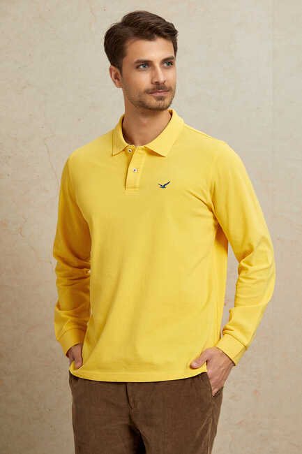 ARENDAL POLO YAKA SWEATSHIRT - SARI - Thumbnail