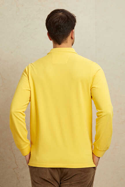 ARENDAL POLO YAKA SWEATSHIRT - SARI - Thumbnail