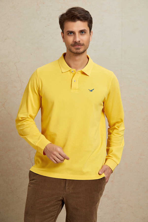 Sarı Polo Sweatshirt - 6