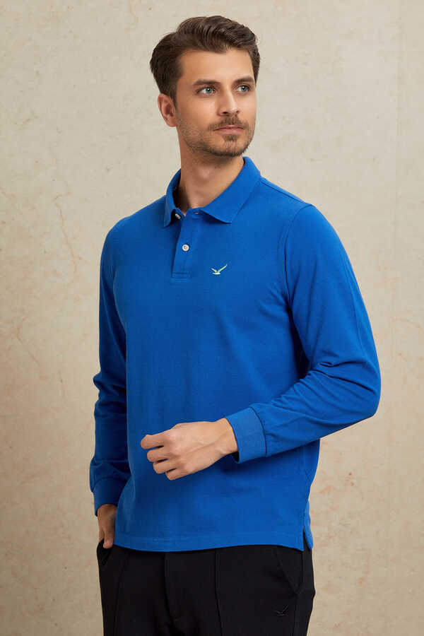 Sax %100 Pamuk Polo Sweatshirt