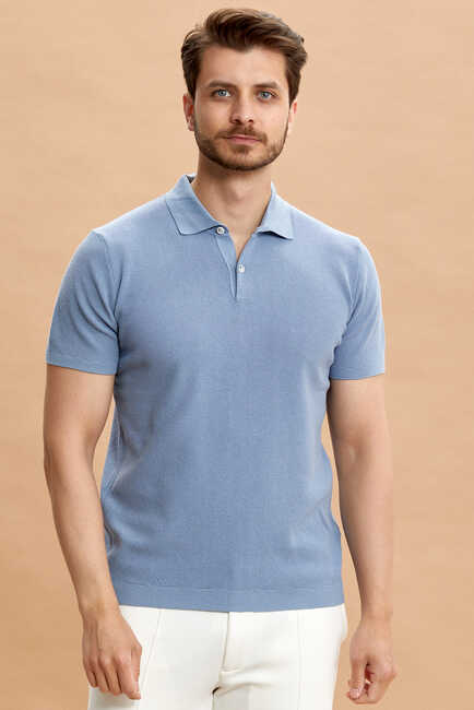 Blue Polo Knitwear T-Shirt Blue
