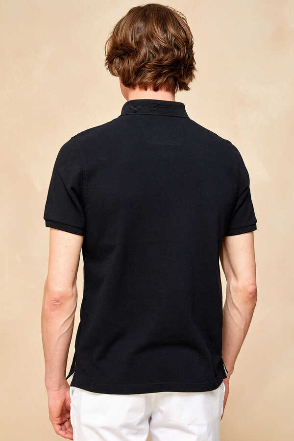 BARBADOS BIG SIZE BLACK AN POLO T-SHIRT - 5