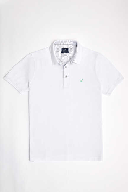 SMILE - BARBADOS BIG SIZE WHITE MAN POLO T-SHIRT (1)