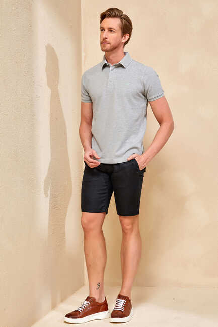 BARBADOS POLO - GREY MELANGE - Thumbnail