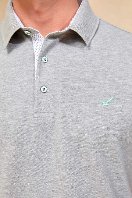 BARBADOS POLO - GREY MELANGE - Thumbnail