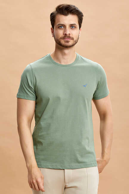 Khaki 100% Cotton T-shirt