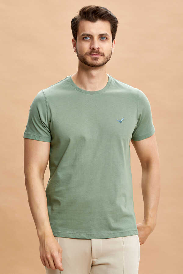 Haki %100 Pamuklu Tişört