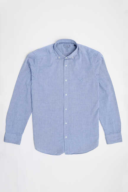 SMILE - BAYPORT OXFORD SHIRT - DARK BLUE (1)