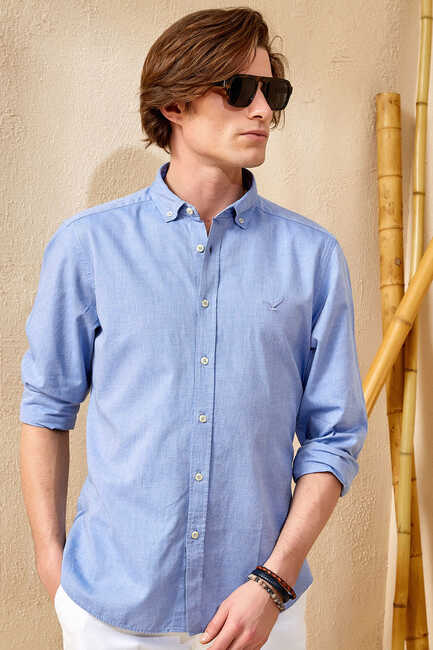 BAYPORT OXFORD SHIRT - LIGHT BLUE - SMILE