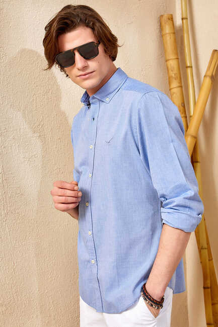 BAYPORT OXFORD SHIRT - LIGHT BLUE - Thumbnail