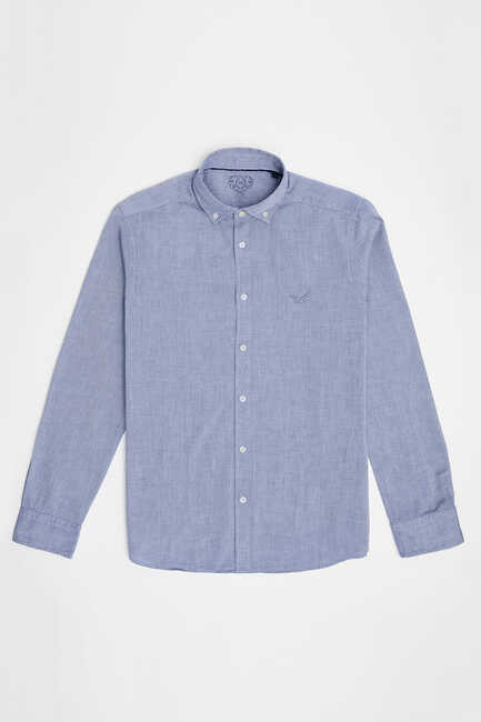 SMILE - BAYPORT OXFORD SHIRT - NAVY (1)