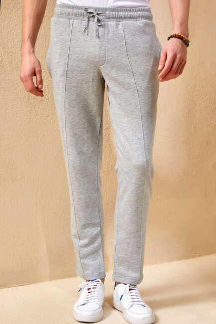 SMILE - BEAVER SWEAT PANTS - GREY MELANGE