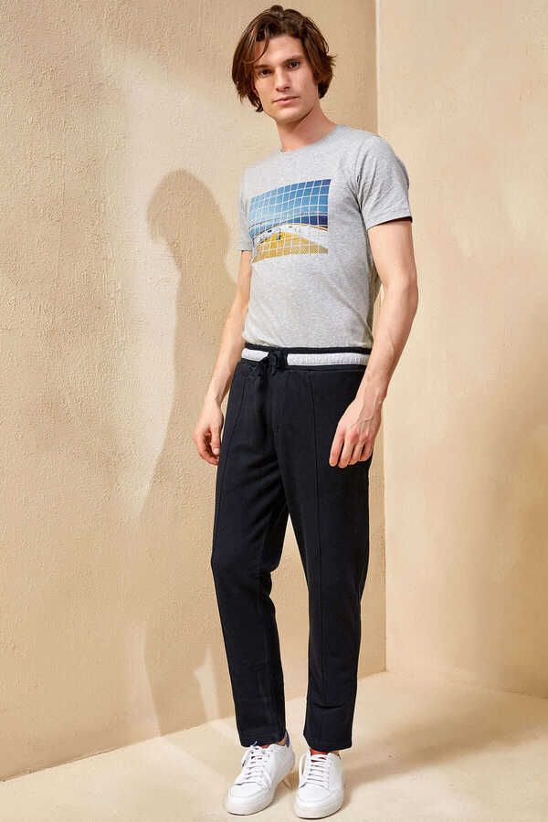 BEAVER SWEAT PANTS - NAVY - 3