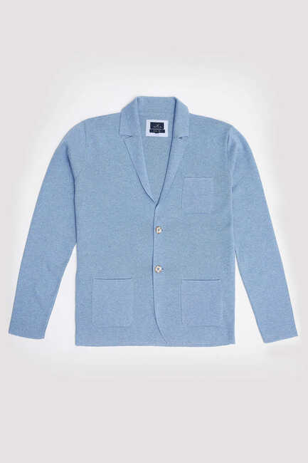 SMILE - BONAIRE KNITWEAR JACKET - BLUE (1)