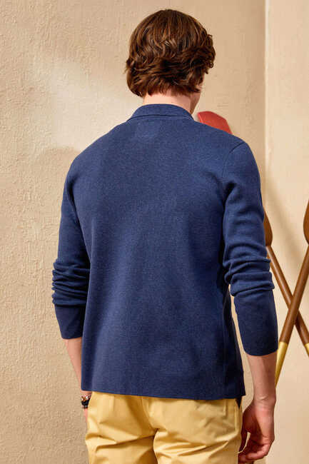 BONAIRE KNITWEAR JACKET - INDIGO - Thumbnail