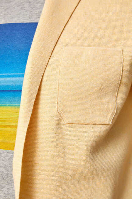 BONAIRE KNITWEAR JACKET - YELLOW - Thumbnail