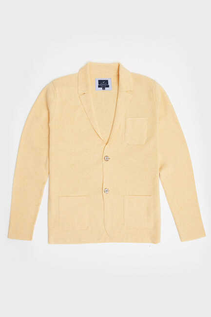 SMILE - BONAIRE KNITWEAR JACKET - YELLOW (1)