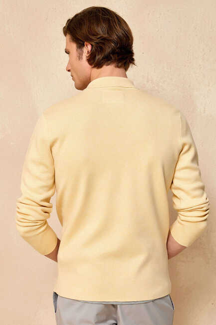 BONAIRE KNITWEAR JACKET - YELLOW - Thumbnail