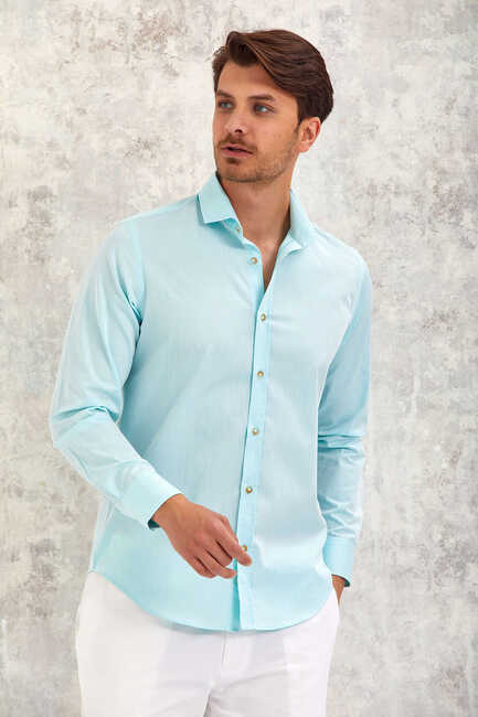 Aqua Cotton Shirt 