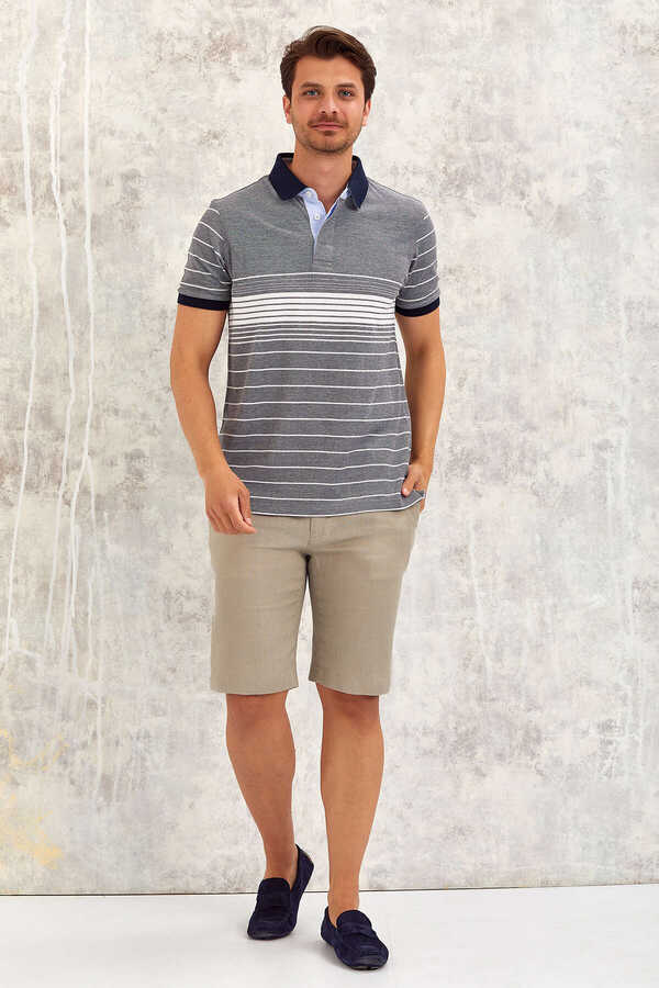 Gri %100 Pamuk Polo Tişört