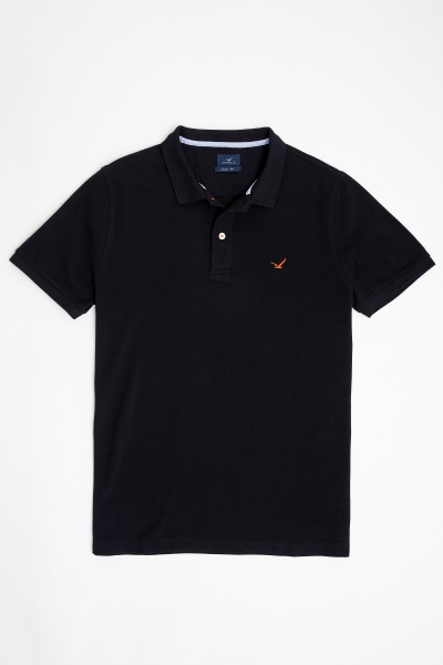 SMILE - CAYMAN BIG SIZE BLACK MAN POLO T-SHIRT (1)