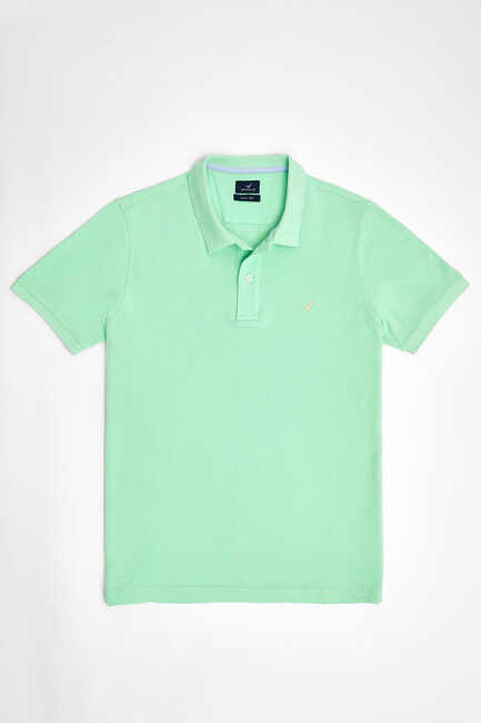 SMILE - CAYMAN BIG SIZE LIGHT GREEN MAN POLO T-SHIRT (1)