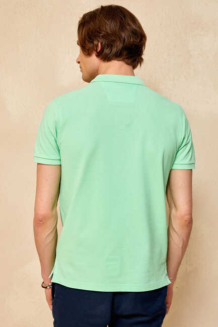 CAYMAN BIG SIZE LIGHT GREEN MAN POLO T-SHIRT - Thumbnail