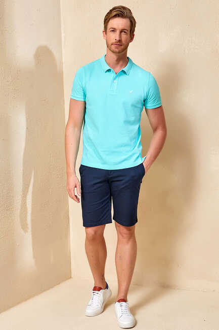 CAYMAN BIG SIZE MINT MAN POLO T-SHIRT - Thumbnail