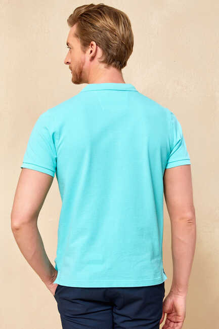 CAYMAN BIG SIZE MINT MAN POLO T-SHIRT - Thumbnail