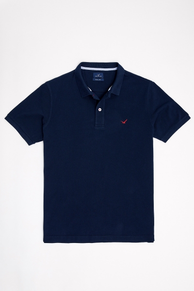 SMILE - CAYMAN BIG SIZE NAVY MAN POLO T-SHIRT (1)