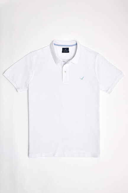 SMILE - CAYMAN BIG SIZE WHITE MAN POLO T-SHIRT (1)