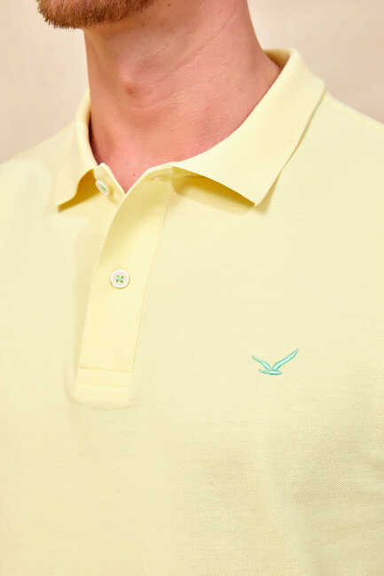 CAYMAN BIG SIZE YELLOW MAN POLO T-SHIRT - Thumbnail