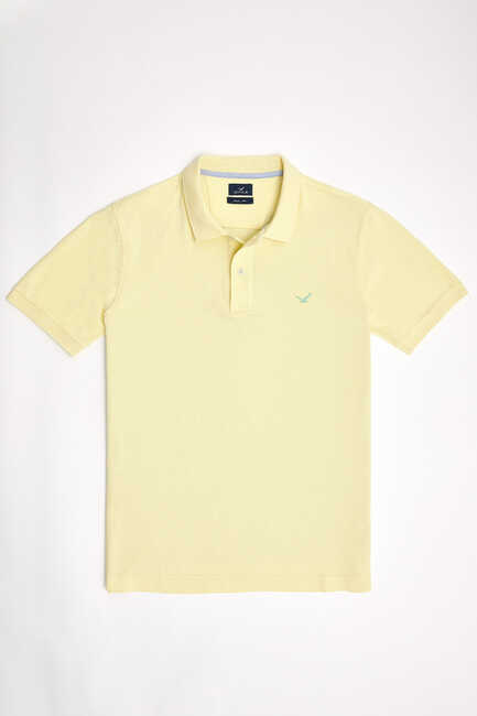 SMILE - CAYMAN BIG SIZE YELLOW MAN POLO T-SHIRT (1)