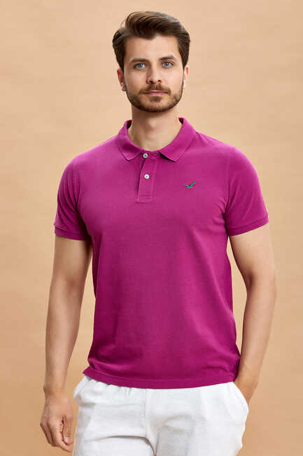 CAYMAN ERKEK POLO - MOR - Thumbnail