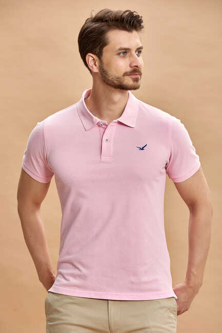 CAYMAN ERKEK POLO - PEMBE - Thumbnail